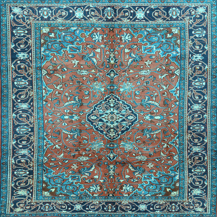 Square Persian Light Blue Traditional Rug, tr2890lblu