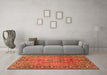 Machine Washable Persian Orange Traditional Area Rugs in a Living Room, wshtr2890org