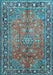 Machine Washable Persian Light Blue Traditional Rug, wshtr2890lblu