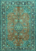 Machine Washable Persian Turquoise Traditional Area Rugs, wshtr2890turq