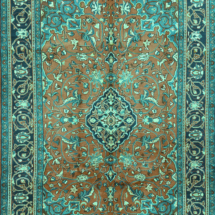 Machine Washable Persian Turquoise Traditional Area Rugs, wshtr2890turq