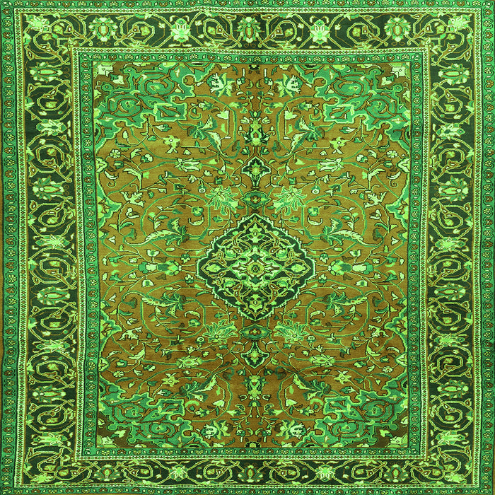 Serging Thickness of Persian Green Traditional Rug, tr2890grn