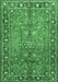 Machine Washable Persian Emerald Green Traditional Area Rugs, wshtr2890emgrn