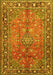 Machine Washable Persian Yellow Traditional Rug, wshtr2890yw