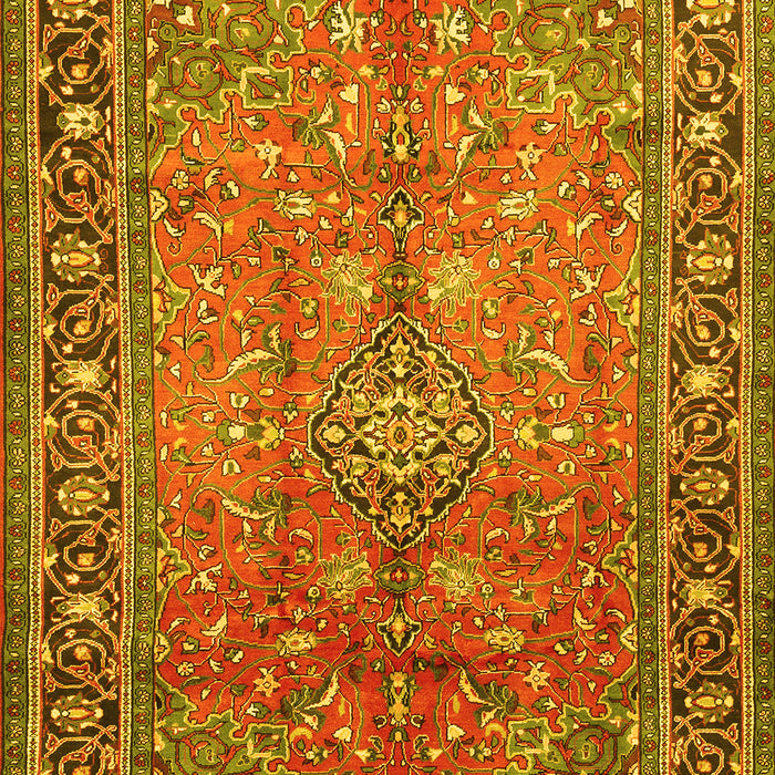 Machine Washable Persian Yellow Traditional Rug, wshtr2890yw