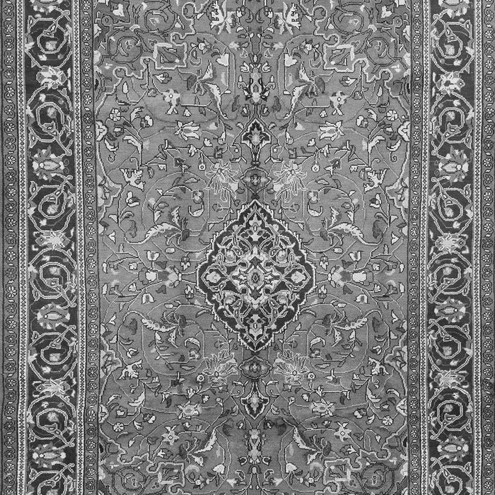 Serging Thickness of Machine Washable Persian Gray Traditional Rug, wshtr2890gry
