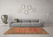 Machine Washable Persian Brown Traditional Rug in a Living Room,, wshtr2890brn