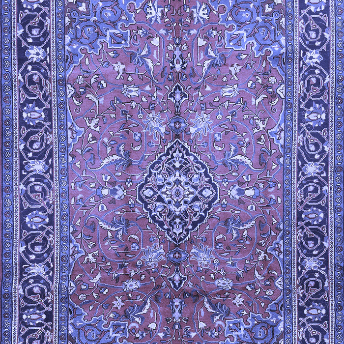 Machine Washable Persian Blue Traditional Rug, wshtr2890blu