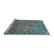 Sideview of Machine Washable Persian Light Blue Traditional Rug, wshtr2890lblu