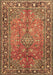 Machine Washable Persian Brown Traditional Rug, wshtr2890brn