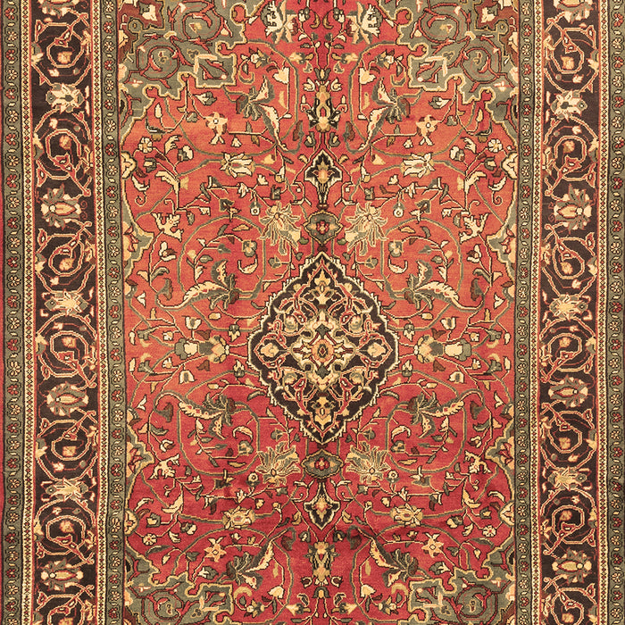 Machine Washable Persian Brown Traditional Rug, wshtr2890brn