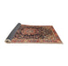 Sideview of Traditional Saffron Red Persian Rug, tr2891