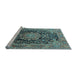 Sideview of Machine Washable Persian Light Blue Traditional Rug, wshtr2891lblu