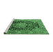 Sideview of Machine Washable Persian Emerald Green Traditional Area Rugs, wshtr2891emgrn