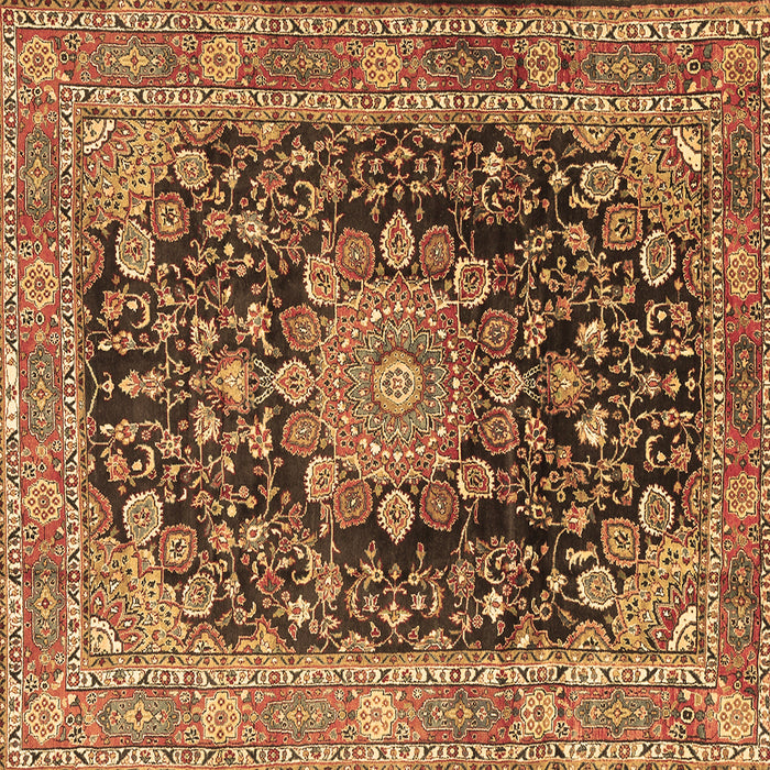 Square Persian Brown Traditional Rug, tr2891brn