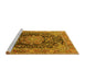 Sideview of Machine Washable Persian Yellow Traditional Rug, wshtr2891yw