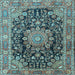 Square Persian Light Blue Traditional Rug, tr2891lblu