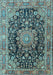 Machine Washable Persian Light Blue Traditional Rug, wshtr2891lblu