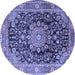 Round Persian Blue Traditional Rug, tr2891blu