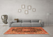 Machine Washable Persian Orange Traditional Area Rugs in a Living Room, wshtr2891org