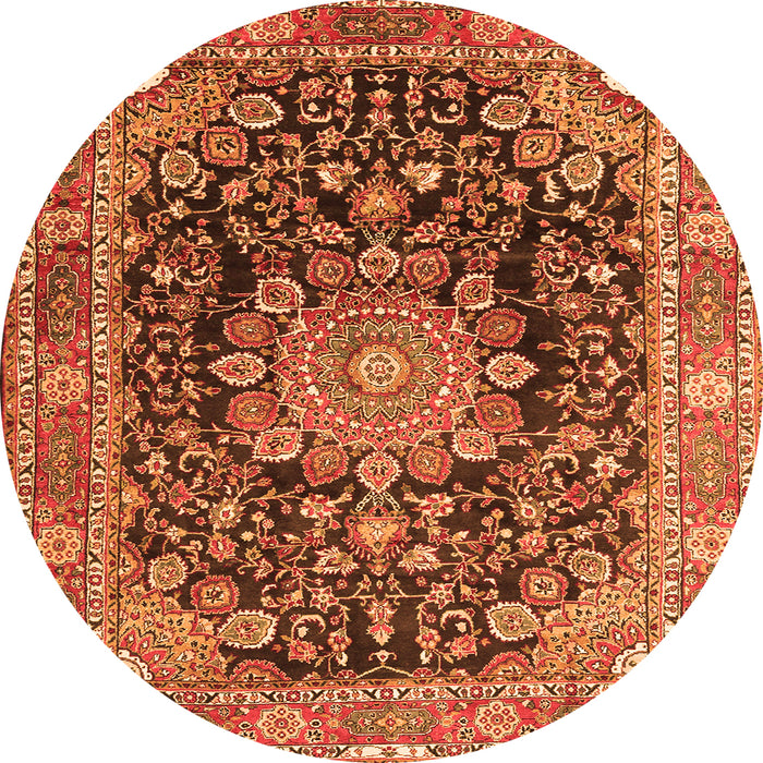 Square Persian Orange Traditional Rug, tr2891org