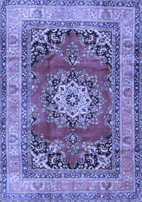 Medallion Blue Traditional Rug, tr2892blu