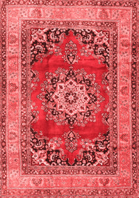 Medallion Red Traditional Rug, tr2892red