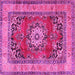 Square Medallion Pink Traditional Rug, tr2892pnk