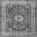 Serging Thickness of Medallion Gray Traditional Rug, tr2892gry