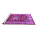 Sideview of Machine Washable Medallion Purple Traditional Area Rugs, wshtr2892pur