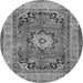 Square Medallion Gray Traditional Rug, tr2892gry