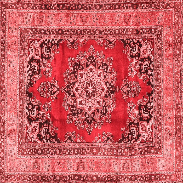 Machine Washable Medallion Red Traditional Rug, wshtr2892red