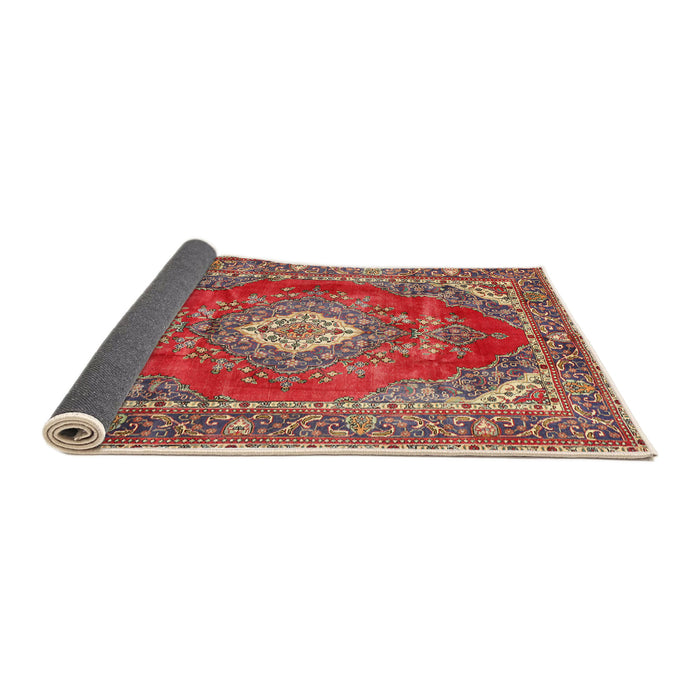 Sideview of Traditional Camel Brown Medallion Rug, tr2893