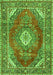 Medallion Green Traditional Rug, tr2893grn