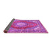 Sideview of Medallion Purple Traditional Rug, tr2893pur