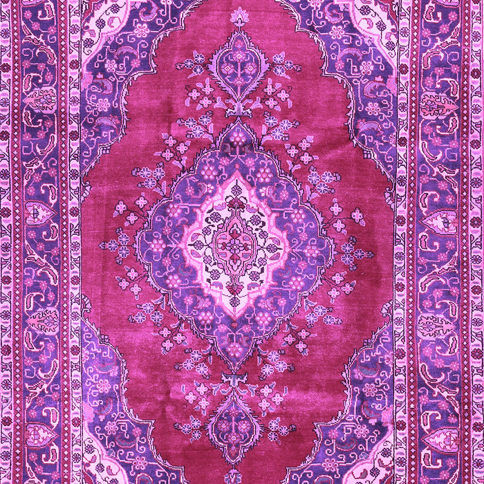 Machine Washable Medallion Purple Traditional Area Rugs, wshtr2893pur