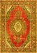 Medallion Yellow Traditional Rug, tr2893yw