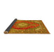 Sideview of Medallion Yellow Traditional Rug, tr2893yw