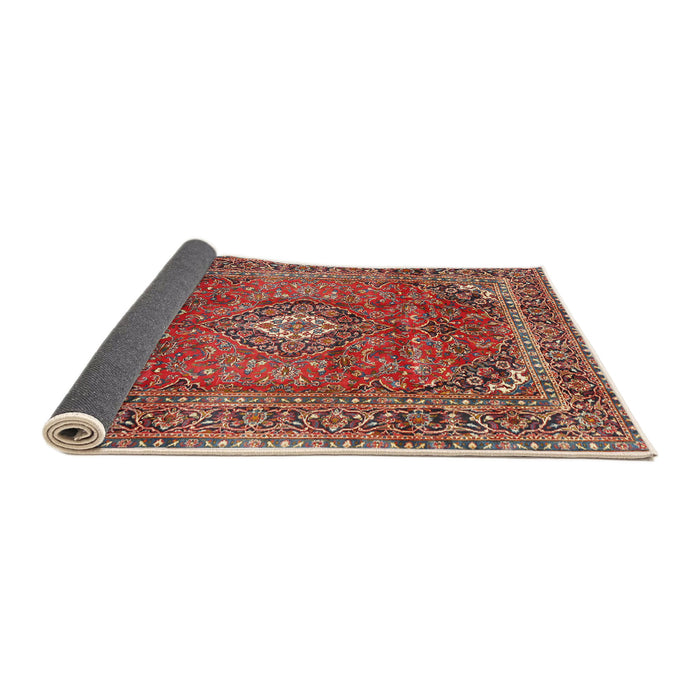 Sideview of Traditional Camel Brown Medallion Rug, tr2894