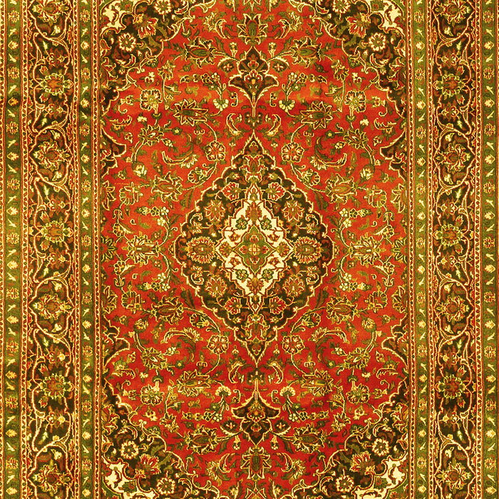 Medallion Yellow Traditional Rug, tr2894yw