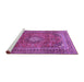 Sideview of Machine Washable Medallion Purple Traditional Area Rugs, wshtr2894pur