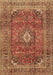 Medallion Brown Traditional Rug, tr2894brn