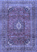 Medallion Blue Traditional Rug, tr2894blu