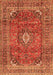 Medallion Orange Traditional Rug, tr2894org