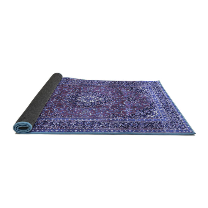 Sideview of Medallion Blue Traditional Rug, tr2894blu