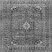 Serging Thickness of Medallion Gray Traditional Rug, tr2894gry