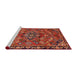 Sideview of Machine Washable Traditional Rust Pink Rug, wshtr2895