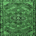 Square Persian Emerald Green Traditional Rug, tr2895emgrn