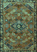 Machine Washable Persian Turquoise Traditional Area Rugs, wshtr2895turq