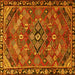 Square Machine Washable Persian Yellow Traditional Rug, wshtr2895yw